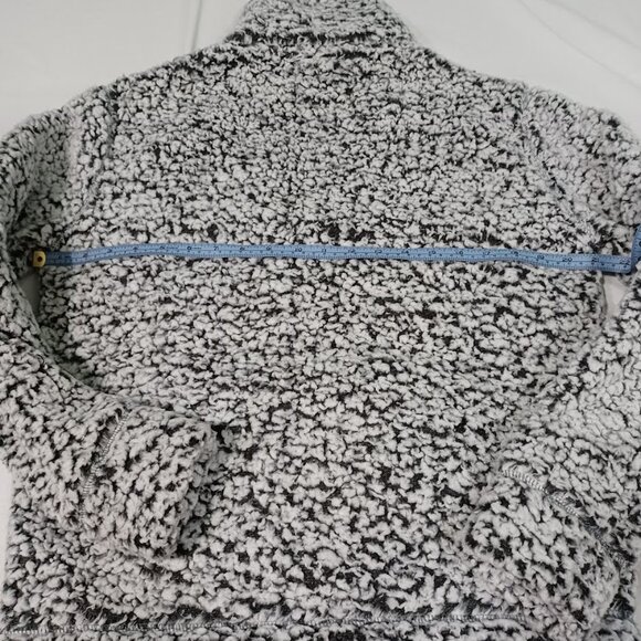 Express Sherpa Jacket Womens White Black XS/TP Fleece Full Zip Mock Neck - Picture 5 of 10